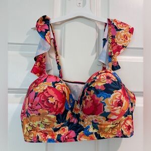 Source Unknown‎ Floral Bikini Top - Multicolor